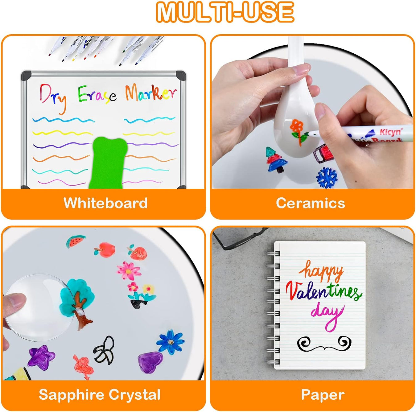 Magical Water Painting Pen,Doodle Water Floating Pens,8/12 Colors Magical Water Painting Markers with Ceramic Spoon+Erasing Whiteboard Toy Gift for 3 4 5 6 7 8 Year Old Boys Girls Kids